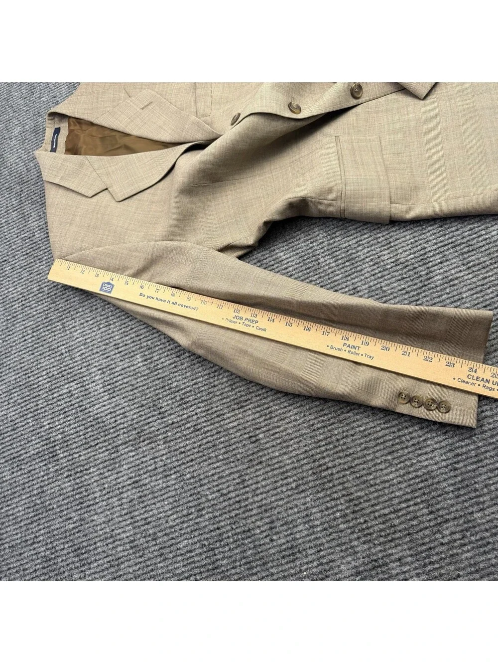 Vintage Chaps Ralph Lauren Suit 38R Wool Glen Plaid 2 Piece Double Pleated 32x31